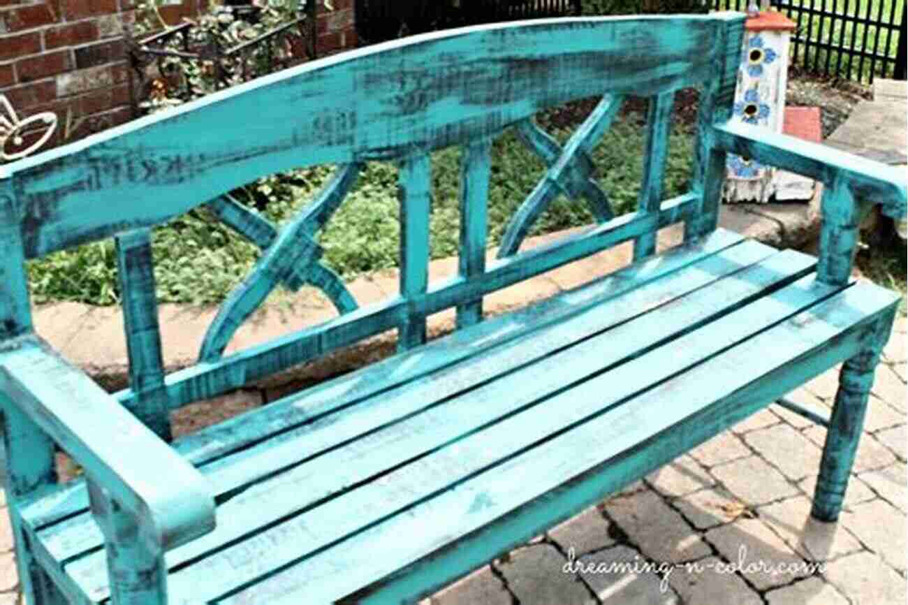 A Vibrant Turquoise Bench Pillow Adds A Pop Of Color To A Cozy Garden Bench In The Spring Season Bench Pillows For All Seasons