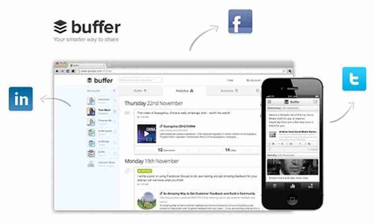 Buffer Interface Screenshot Efficient Social Media Management How To Use Pinterest For Business: Tools For Creating Stunning Engaging Content: Reasons To Post Content On Pinterest