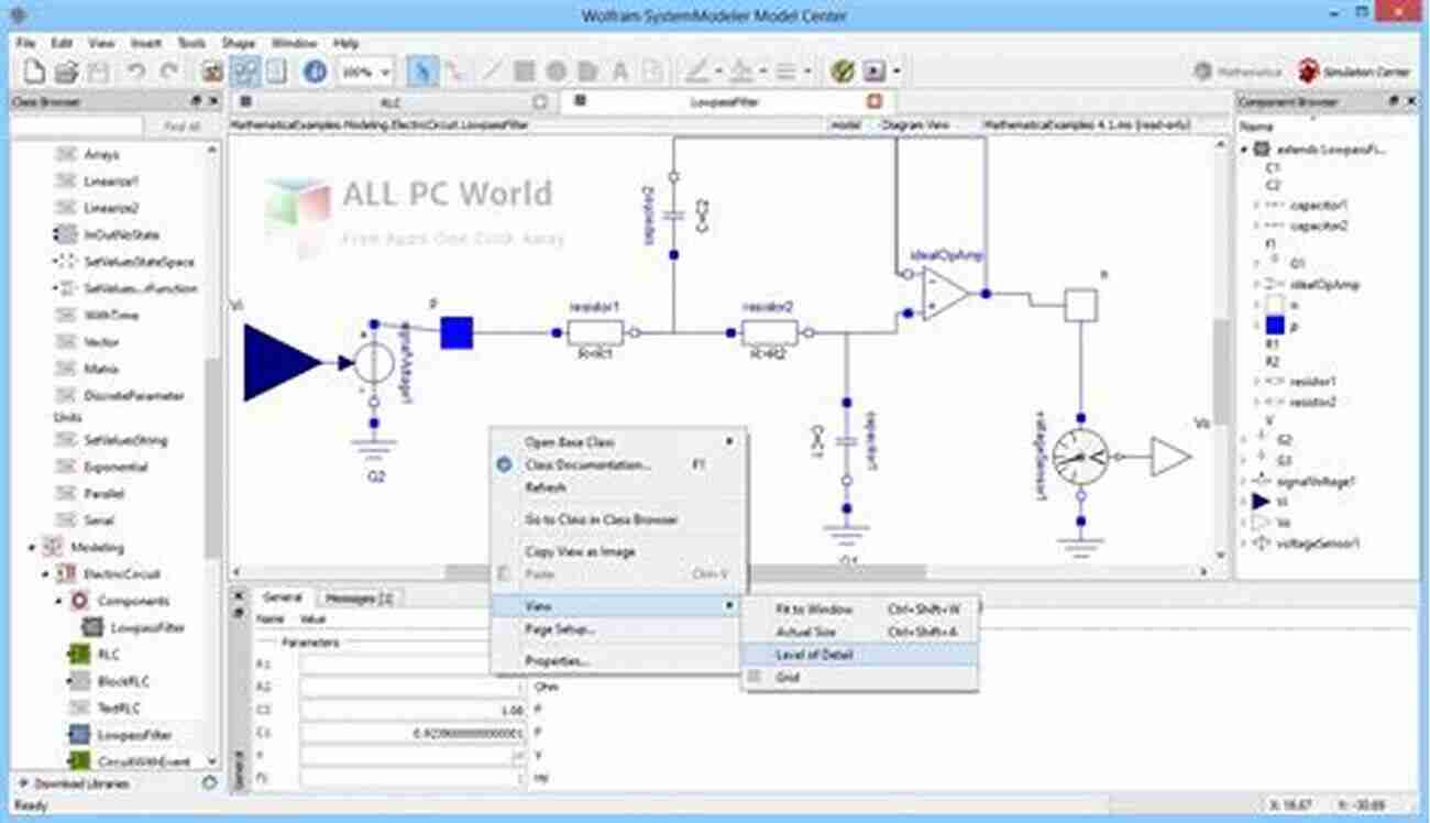 Computer Modeling and Simulation of Dynamic Systems Using Wolfram SystemModeler