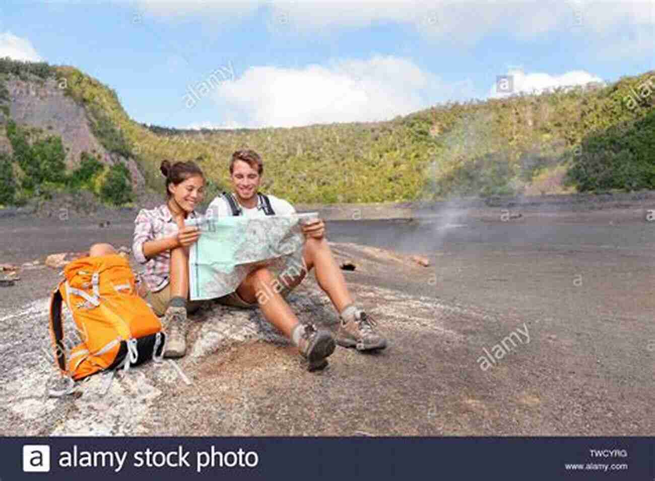 Couple Hiking In A Beautiful Natural Landscape The On Motorcycle Camping Second Edition: Living On The Road Full Time