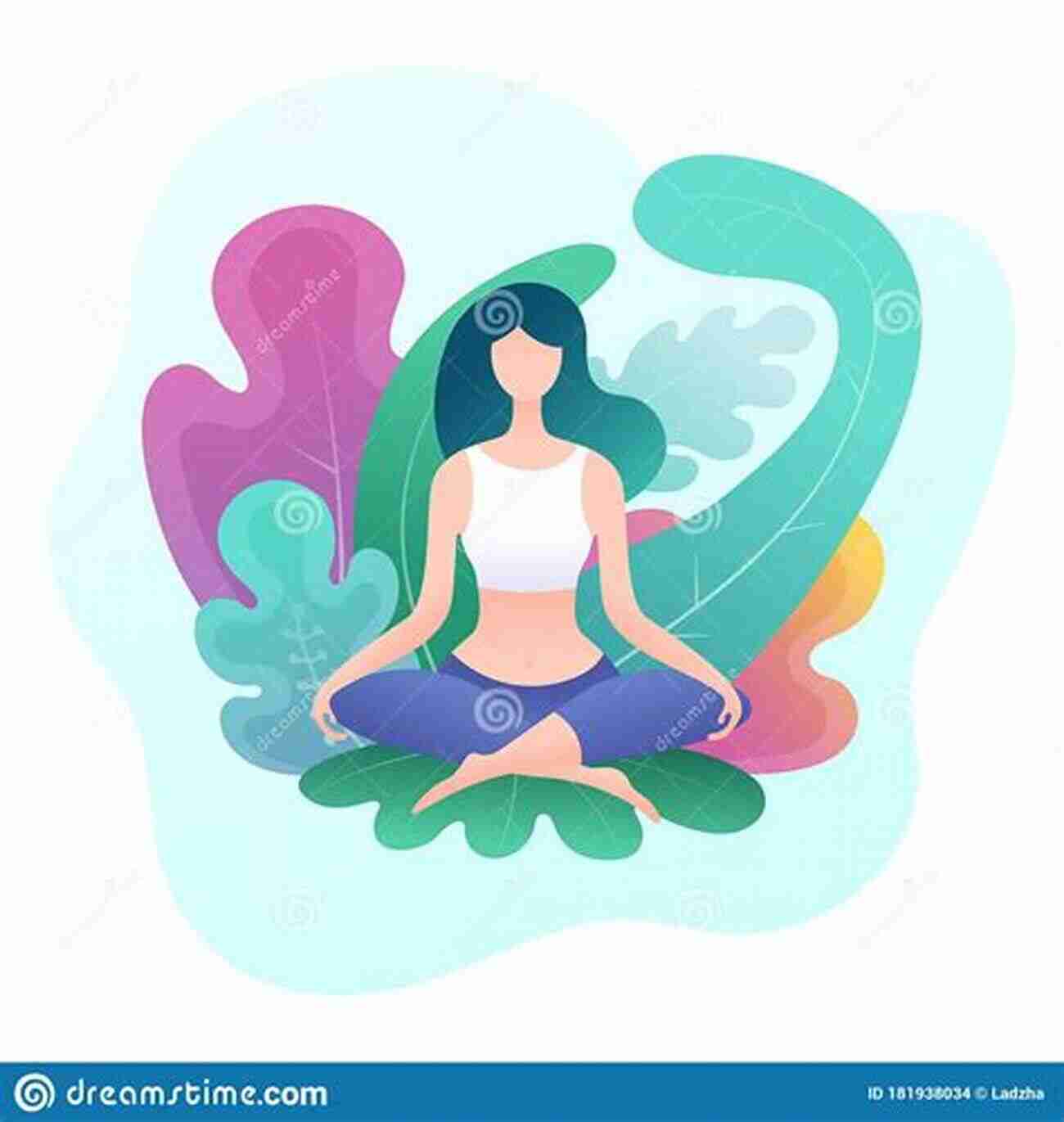 Illustration Of A Person Sitting In Lotus Position, Surrounded By Nature, Symbolizing Spiritual Growth SPIRITUAL GROWTH: THE ETERNAL CYCLE OF LIFE