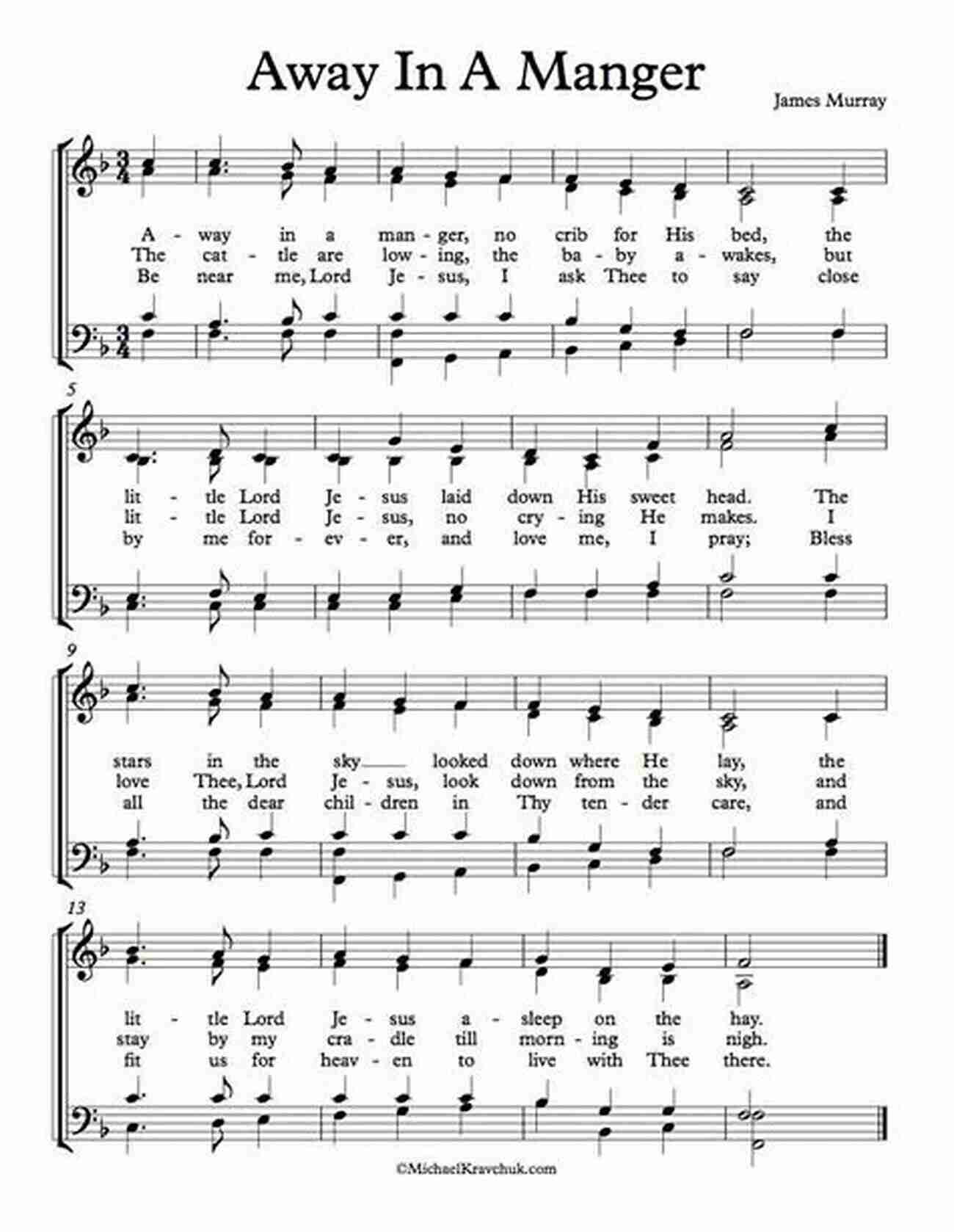 Image Of Away In A Manger Sheet Music 20 Christmas Carols For Solo Trumpet 1: Easy Christmas Sheet Music For Beginners