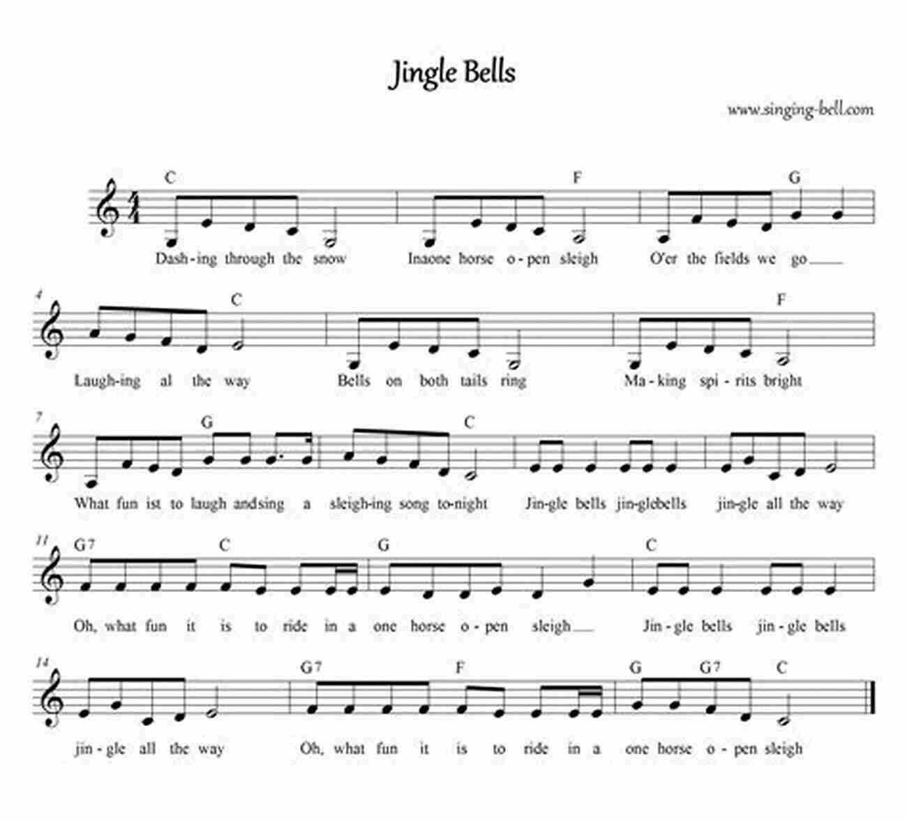 Image Of Jingle Bells Sheet Music 20 Christmas Carols For Solo Trumpet 1: Easy Christmas Sheet Music For Beginners