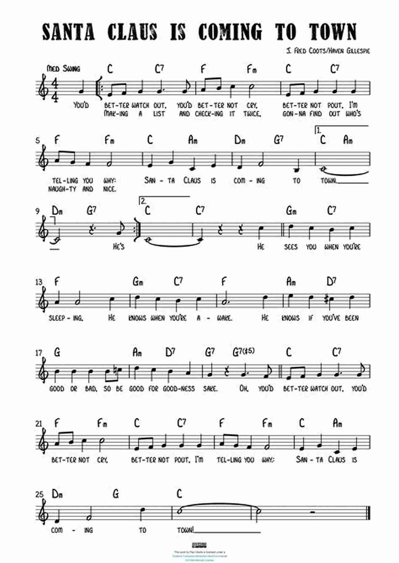 Image Of Santa Claus Is Coming To Town Sheet Music 20 Christmas Carols For Solo Trumpet 1: Easy Christmas Sheet Music For Beginners