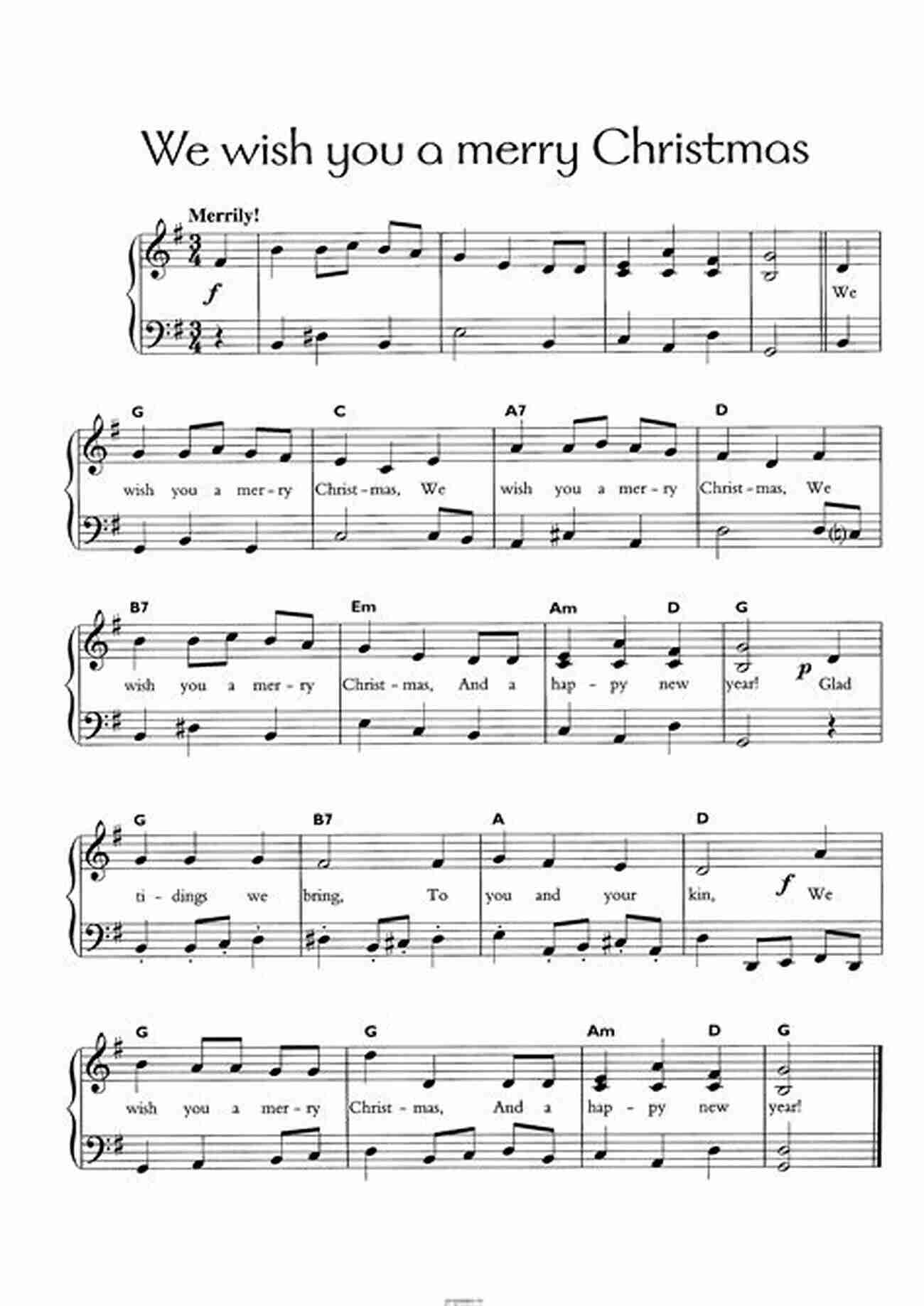 Image Of We Wish You A Merry Christmas Sheet Music 20 Christmas Carols For Solo Trumpet 1: Easy Christmas Sheet Music For Beginners