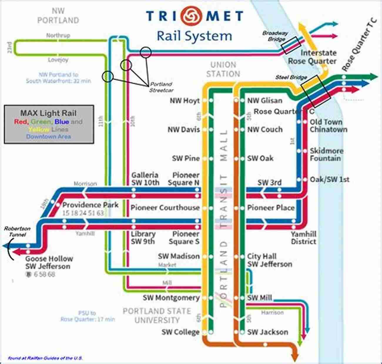 Mississippi Avenue Portland Light Rail Train Business Directory Travel Guide Green Yellow Orange Lines (2017)