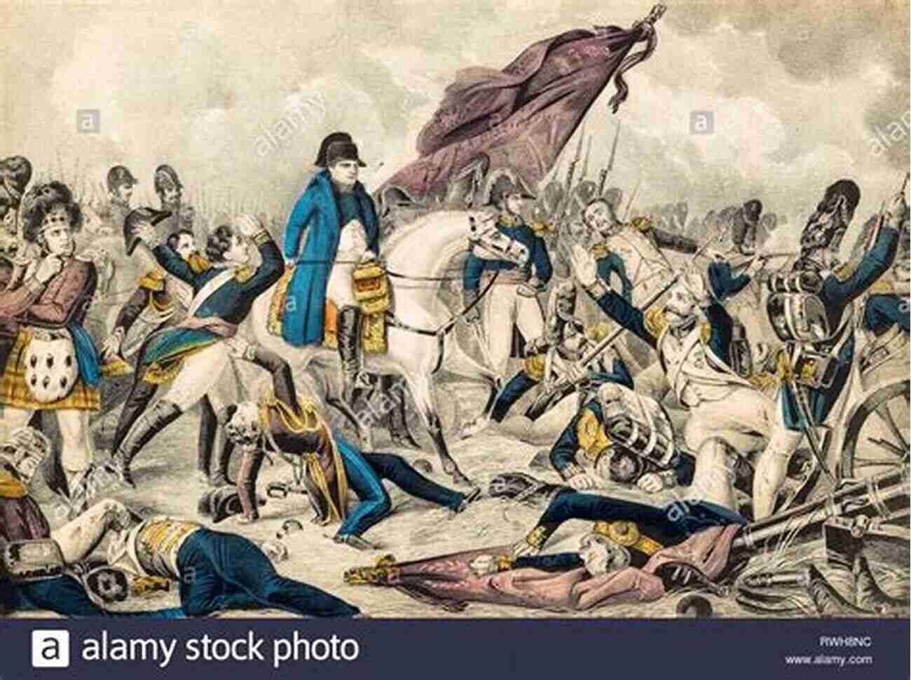 Napoleon Bonaparte Riding On His Horse During The Battle Of Waterloo A Short History Of Napoleon The First