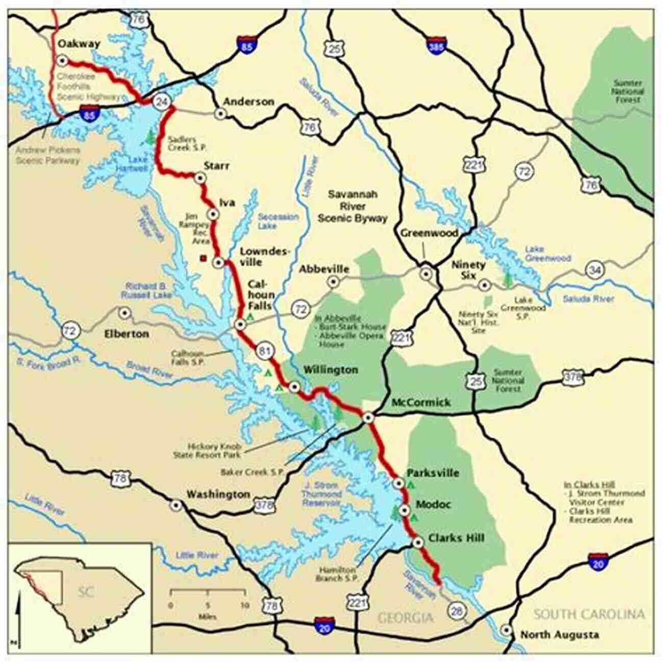 Savannah River National Scenic Byway Scenic Driving South Carolina 2nd (Scenic Routes Byways)