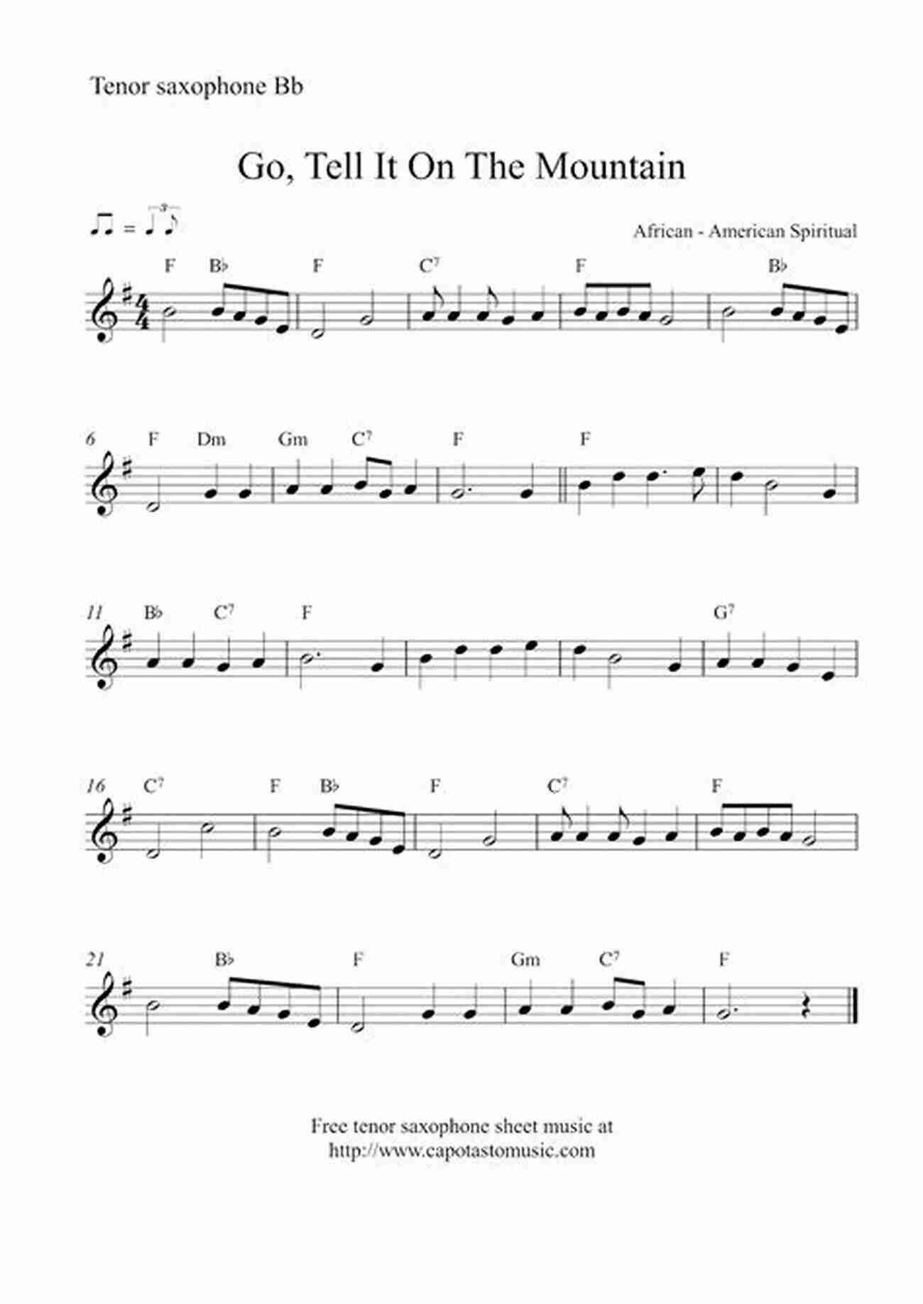 Sheet Music For Go Tell It On The Mountain Easy Christmas Carols For Beginners Trumpet 20 Easy Christmas Carols For Beginners Trumpet 1