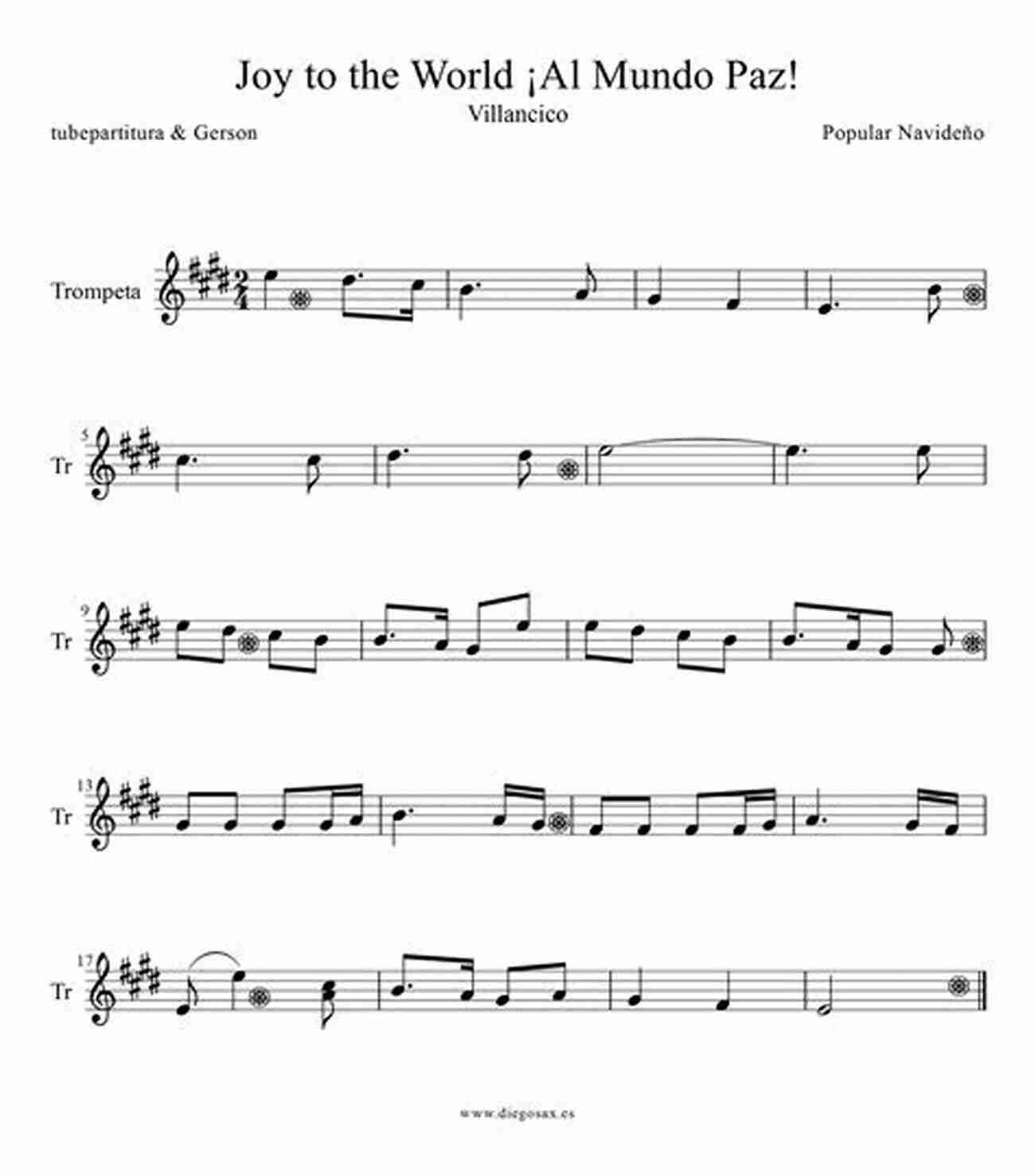 Sheet Music For Joy To The World Easy Christmas Carols For Beginners Trumpet 20 Easy Christmas Carols For Beginners Trumpet 1