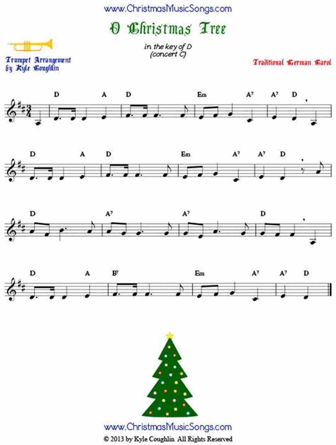 Sheet Music For O Christmas Tree Easy Christmas Carols For Beginners Trumpet 20 Easy Christmas Carols For Beginners Trumpet 1