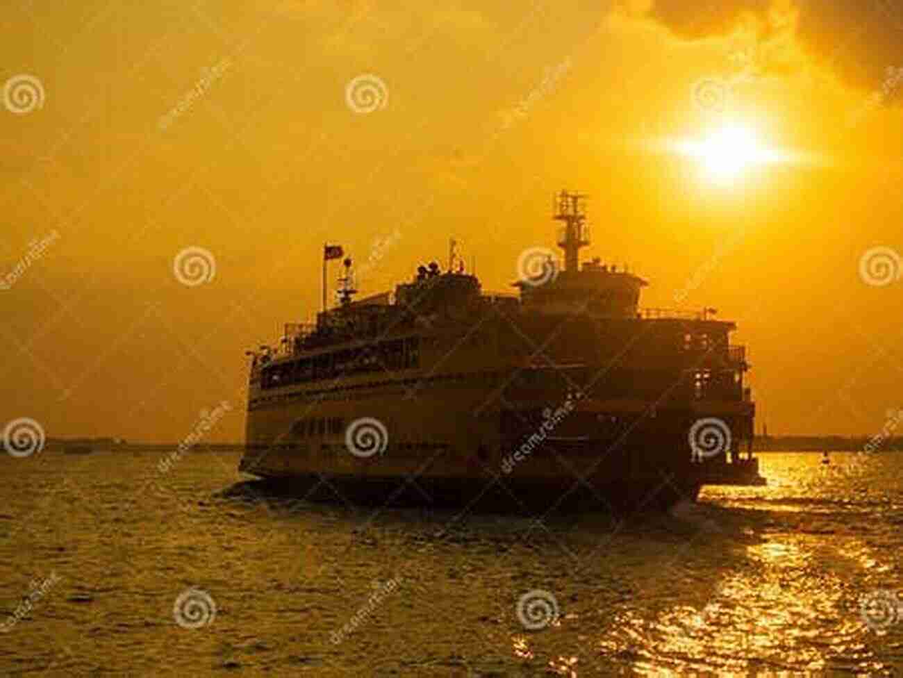 Staten Island Ferry Sailing Through New York Harbor, Offering Breathtaking Views Of The City Skyline During Sunset Staten Island Ferry (Images Of America)