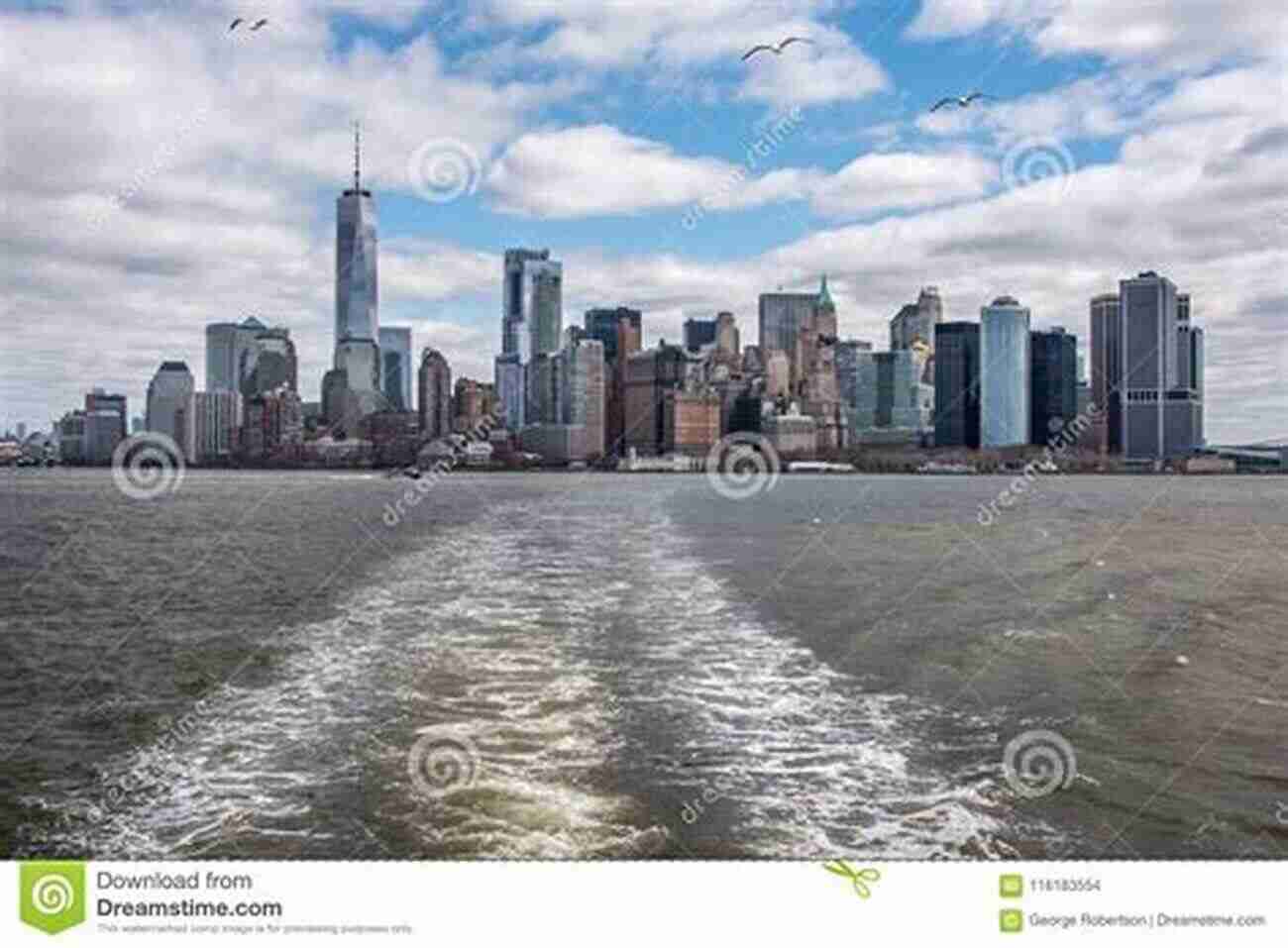 Stunning View Of The New York City Skyline From The Deck Of The Staten Island Ferry During Sunset Staten Island Ferry (Images Of America)