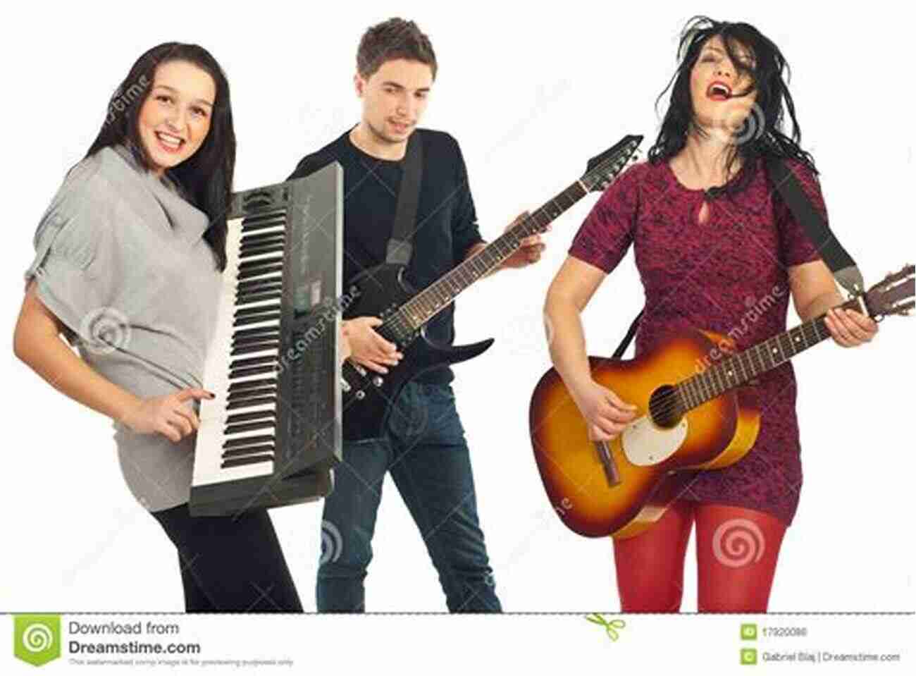 Two Musicians Holding Fake Instruments And Smiling The Easy Fake (INSTRUMENTS EN)