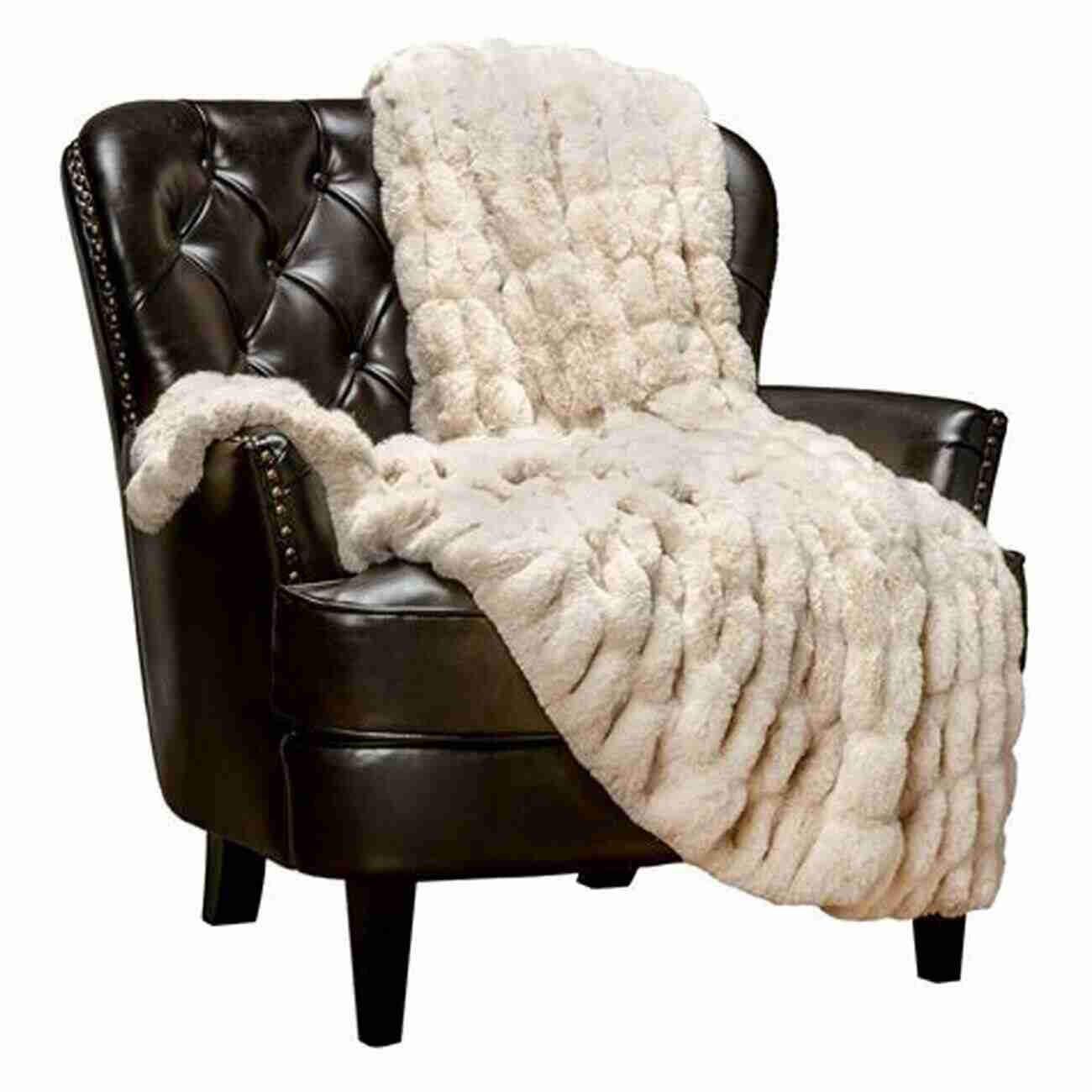 Plush And Elegant Faux Fur Afghan Draped Over A Chair Our Best Afghans A To Z