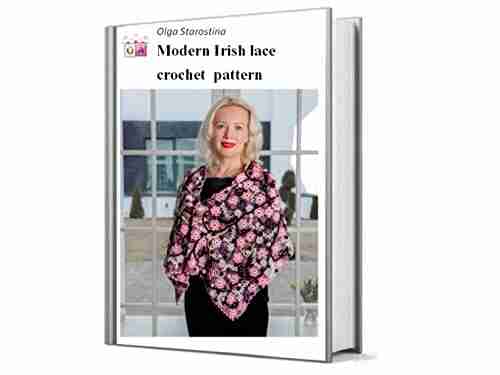 Modern crochet Irish lace pattern Easter shawl (Modern Irish Crochet Lace Pattern)