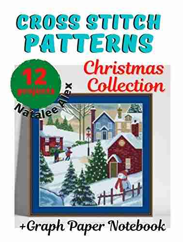 Cross Stitch patterns 12 Christmas projects Gift for embroiderer: Christmas Town Christmas Village Northern Reindeer Bear on the clock Snowman Winter Moon Evening